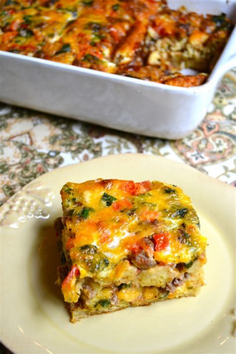 Egg And Sausage Breakfast Casserole With Spinach And