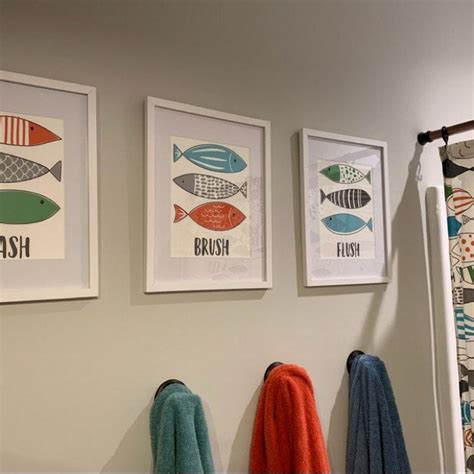 See more ideas about fishing decor, fish bathroom, bathroom decor. Fish Bathroom Decor Set of 3 Art Prints Fish Bathroom Wall ...