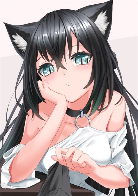 You San Cat Girl Bare Shoulders Anime Anime Girls Digital Art