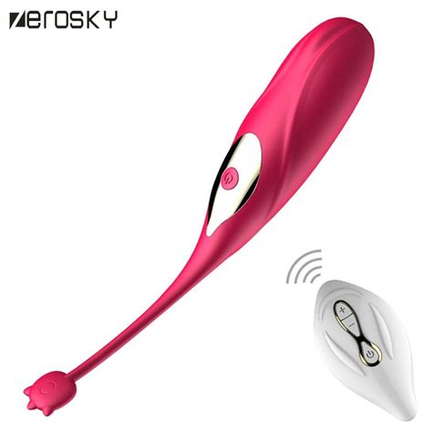 Zerosky Wireless Remote Control Vibrating Silicone Bullet Egg Vibrators Usb Rechargeable Massage