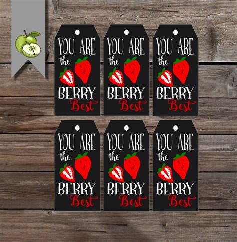 You Are The Berry Best Teacher Thank You T Tag Strawberry Etsy