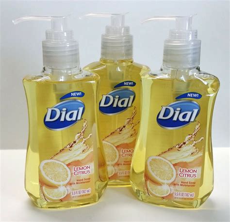 Dial Liquid Hand Soap With Moisturizer Lemon Citrus 55 Oz 3 Pack Hand Washes