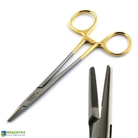 Dental Crile Wood Needle Holder Tungsten Carbide Surgical Piercing Plier