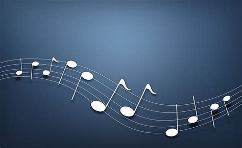 Descarga Gratis Notas Musicales Azul Ondas Ilustración De Nota