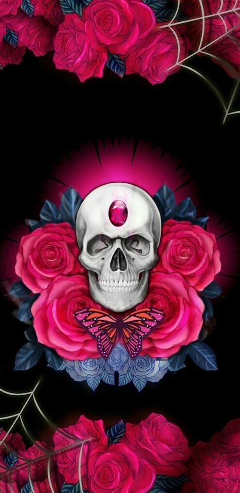 Pin By Gralyne Watkins On Mundo Obscuro Skull Wallpaper Pink Skull