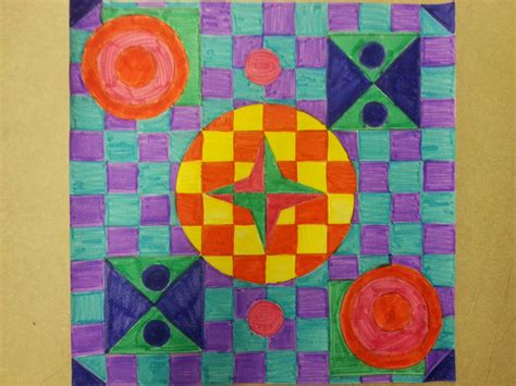 You are currently on the kinderart.com site which features lots of free art activity ideas for kids (i hope. Mr. MintArt: Abstract geometric radial design