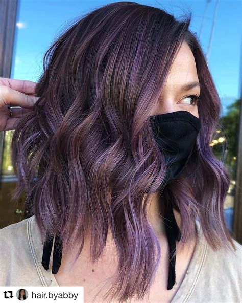 20 Ideas Of Purple Highlights In Brown Hair And Black Hair Too