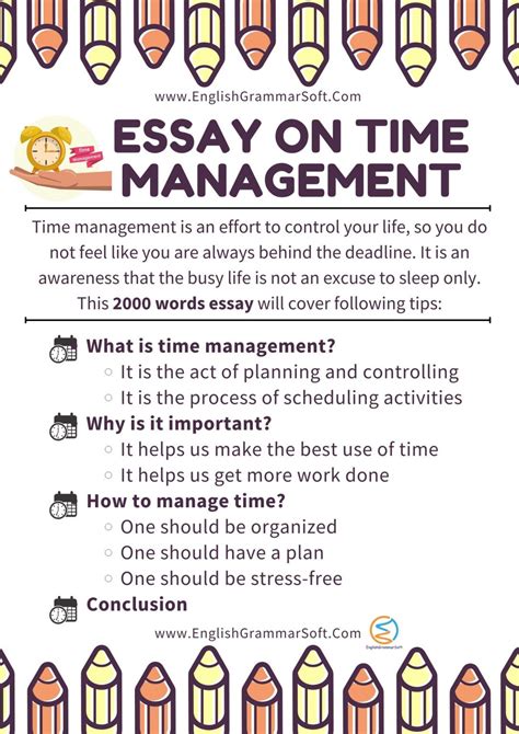 Essay On Time Management 2000 Words Englishgrammarsoft