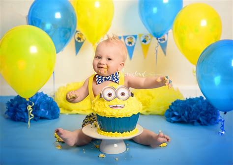 The minions from despicable me are taking over your child's birthday party! Cake Smash photography Campbelltown - Minions Cake Smash ...