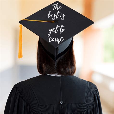 Best Is Yet To Come Graduation Cap Decal 904 Custom