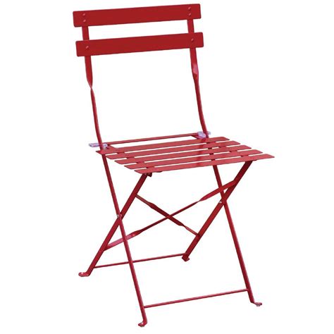 Steel Folding Chair Red 
