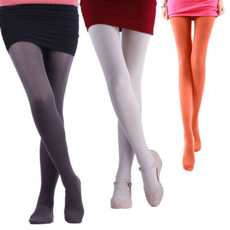 Hot Fashion Women Opaque Footed Tights Pantyhose Ladies Hosiery Stockings Socks Ebay