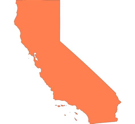 California State Outline Svg And Png Download