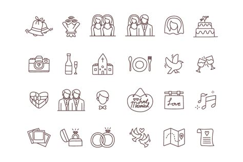 Free Vector Wedding Icons Free Design Resources