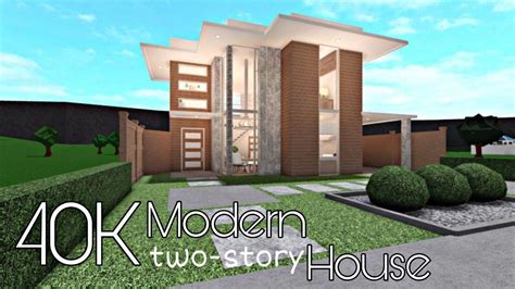 How To Build A Modern House In Bloxburg 2 Story 30k B