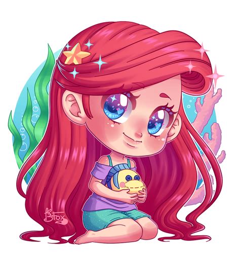 Chibi Ariel From Wifi Ralph By Bunnyf0x Disney Princess Cartoons