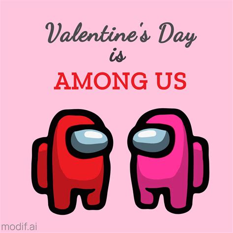 Among Us Valentines Day Template Mediamodifier