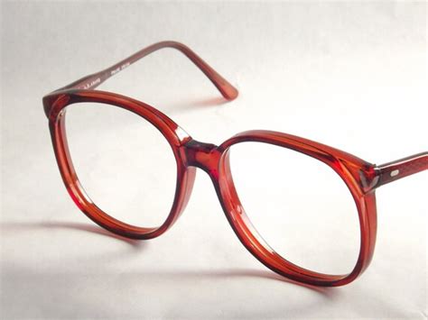 Huge Preppy Red Eyeglasses Frames Vintage Eyewear Womens