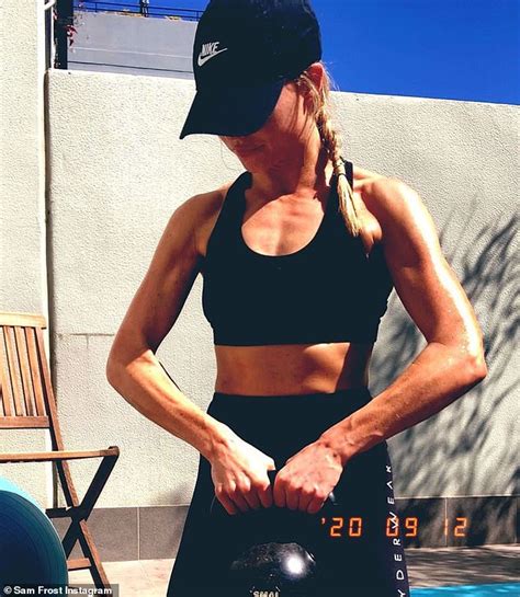 home and away s sam frost shows off her washboard abs as she reveals her gruelling workout