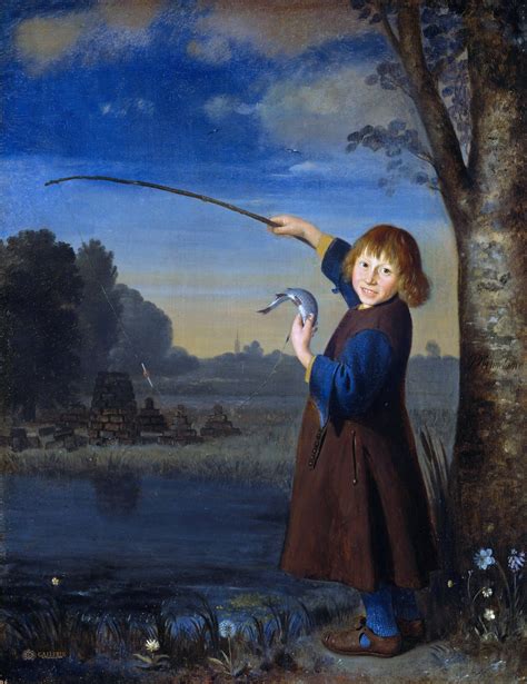 Pieter Van Slingeland 1640 1691 The Young Fisherman Childrens