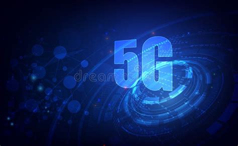 5g Technology Background Digital Data As Digits Connected Each Other