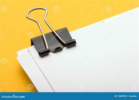 Clipped Paper On The Office Desk Royalty Free Stock Photography
