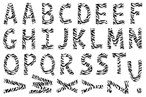 Uppercase abc letter chart with a to z letters for kids. Zebra Print Letters Printable Free Download Clip Art ...