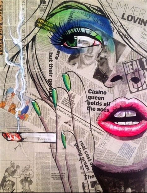 Pin By Lorene Tate On Makeup Artistry Newspaper Art Pop Art Saatchi Art
