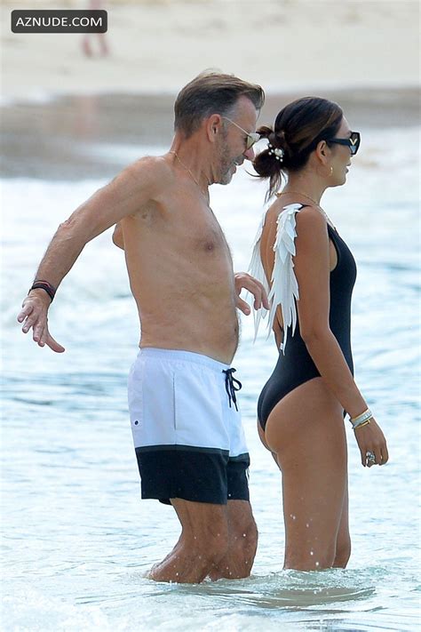 duncan bannatyne and nigora bannatyne were pictured at the beach in barbados aznude