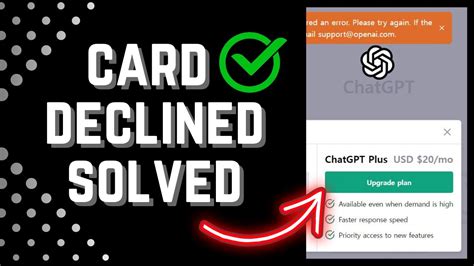 How To Fix Chatgpt Plus Your Card Has Been Declined Solved Chat Gpt