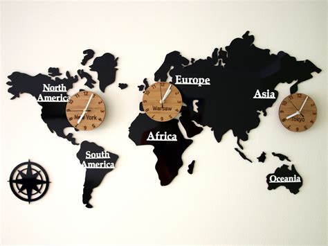 The Worlds Standard Time Zones Clock Wall Clocks Representing All