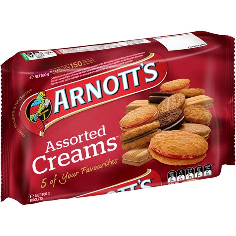 Arnotts Assorted Creams Biscuits 500g Big W