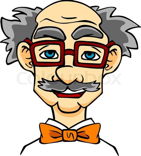 Elderly Man In Eyeglasses Stock Vector Colourbox