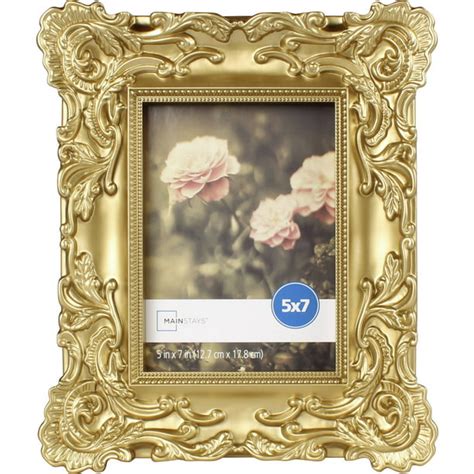 Mainstays 5x7 Baroque Picture Frame Gold