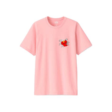 Fashionable and perfect for every season with groundbreaking thermal technology. Kaws x Uniqlo x SS Elmo Pink Tee by Youbetterfly