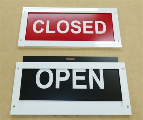 Open Closed Door Sign For Glass Door Or Window Use Door Signs Open