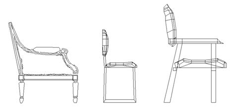 Leisure Wooden Chair 2 D Drawing Layout File Cadbull