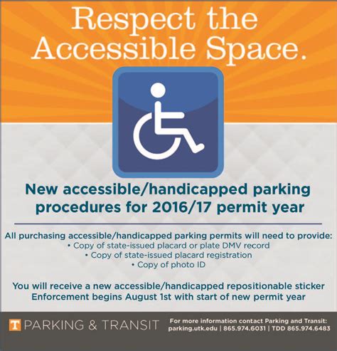New 2016 17 Repositionable Accessible Parking Permit Parking And