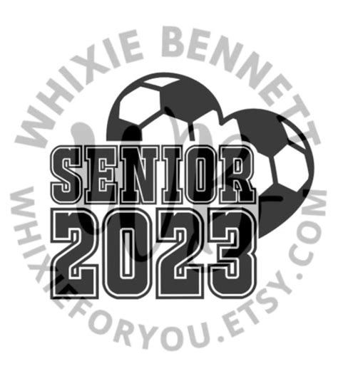 Soccer Senior Heart 2023 Png Soccer Senior 2023 Svg File Etsy
