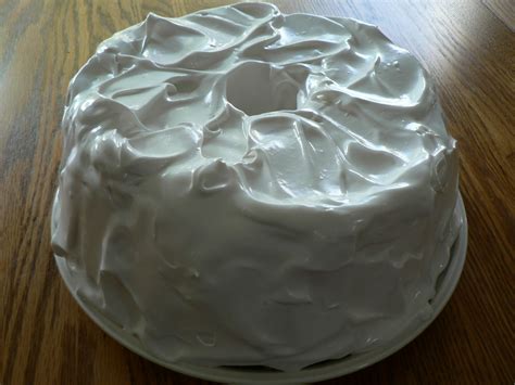 Beat egg whites, cream of tartar and salt until it forms peaks. Angel Food Cake with 7-Minute Frosting Recipe from Grandma ...