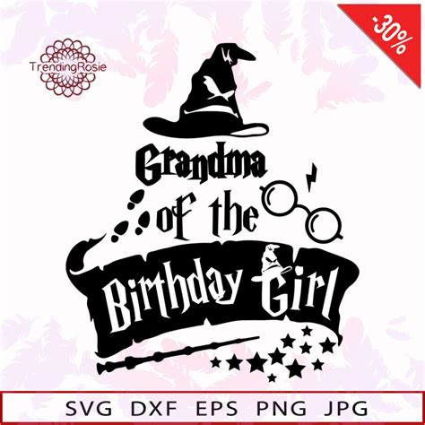 Grandma of the birthday girl, Harry potter svg, png, dxf, eps, ai file