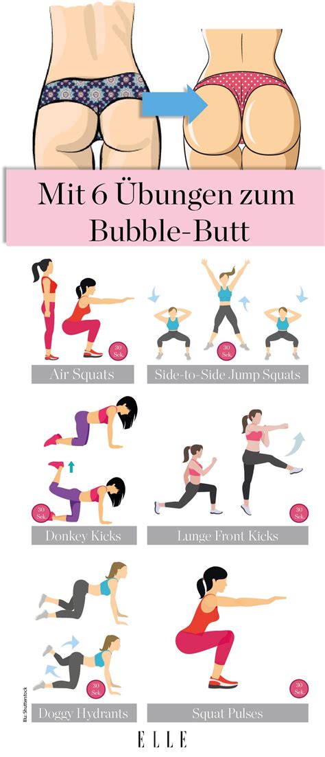 Bubble Butt Workout 6 Übungen Für Einen Knackigen Po Sport Pinterest Fitness Fitness