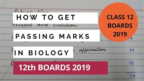 Different college and universities have different band. How To Get Passing Marks In Biology 12th BOARD Exam - YouTube