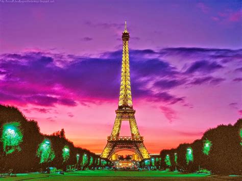 Sunset Eiffel Tower At Night 1600x1200 Download Hd Wallpaper