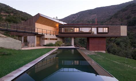 Casa El Maqui In Chile Is Surrounded By Flooded Gardens That Help Cool