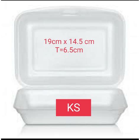 Jual Styrofoam Sterofoam Kotak Nasi Tf Polos Kotak Makan Gabus Pcs Shopee Indonesia