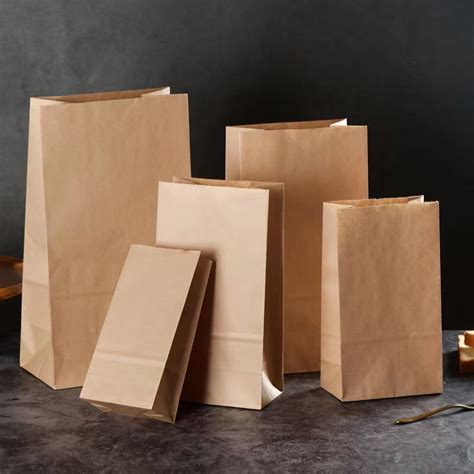 50pcs Brown Paper Bag Plain Food Bag T Bags Shopee Philippines