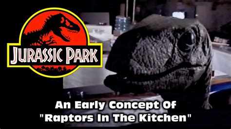 An Early Concept Of Raptors In The Kitchen From Jurassic Park Youtube