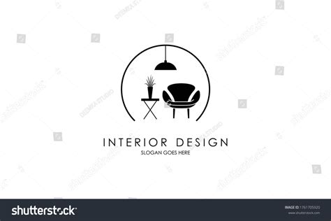 Creative Modern Home Interior Logo Design Vector Imag
