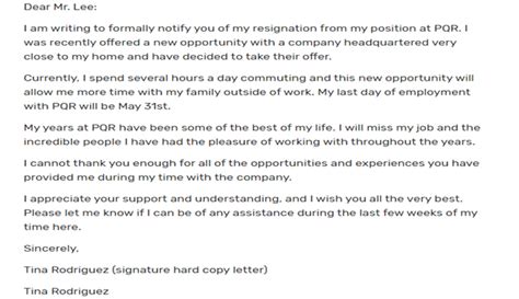Resignation Letter Free Samples And Writing Tips Faqs
